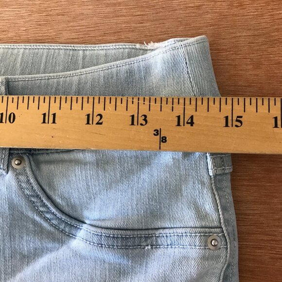 Spanx Flare Retro Light Pull On Jeans Women M Blue Mid Rise Pockets Stretch - Picture 10 of 12